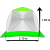 Зимняя палатка ЛОТОС Куб 3 Компакт Термо (утепленный тент; стеклокомпозитный каркас), фото 11