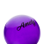 Мяч для художественной гимнастики AGB-102, 19 см, фиолетовый, с блестками, фото 2