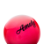 Мяч для художественной гимнастики AGB-102, 19 см, красный, с блестками, фото 2