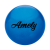 Мяч для художественной гимнастики AGB-102 19 см, синий, с блестками, фото 1