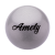 Мяч для художественной гимнастики AGB-102, 19 см, серый, с блестками, фото 1