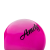 Мяч для художественной гимнастики AGB-102, 15 см, розовый, с блестками, фото 2