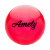 Мяч для художественной гимнастики AGB-102, 19 см, красный, с блестками, фото 1