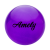 Мяч для художественной гимнастики AGB-101, 15 см, фиолетовый, с блестками, фото 1