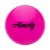 Мяч для художественной гимнастики AGB-102 19 см, розовый, с блестками, фото 1