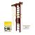 Шведская стенка Kampfer Wooden Ladder Maxi Ceiling (№5 Шоколадный Высота 3 м), фото 8