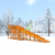 Зимняя деревянная горка Snow Fox, скат 10 м