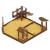 Песочный дворик с горкой (H=750) (Коричневый) ИО 6.01.05-02, фото 1