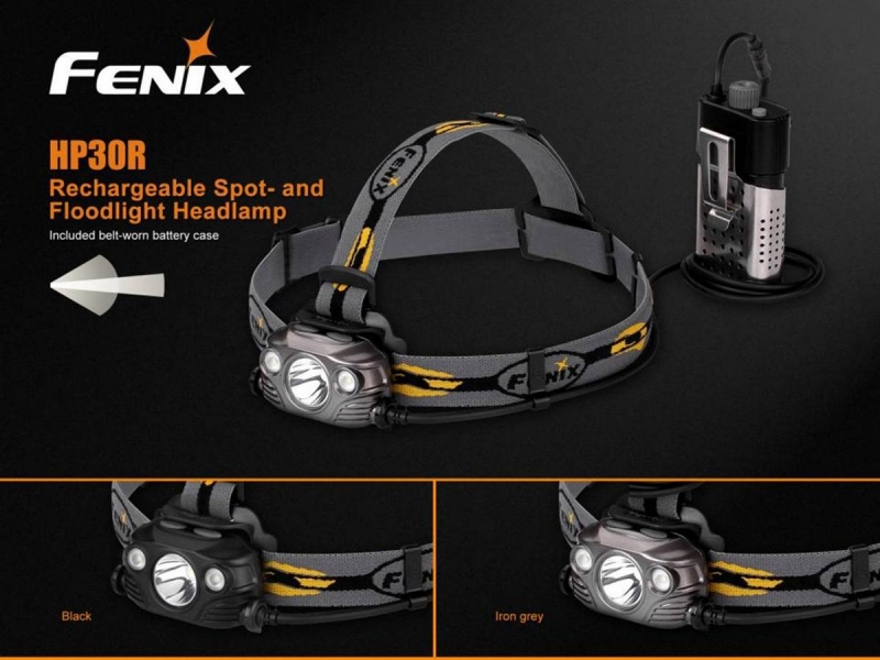 Налобный фонарь Fenix HP30R, черный, фото 5