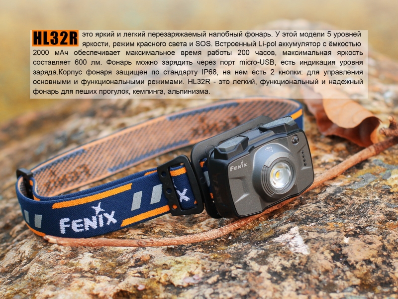 Налобный фонарь Fenix HL32Rb, голубой, фото 5