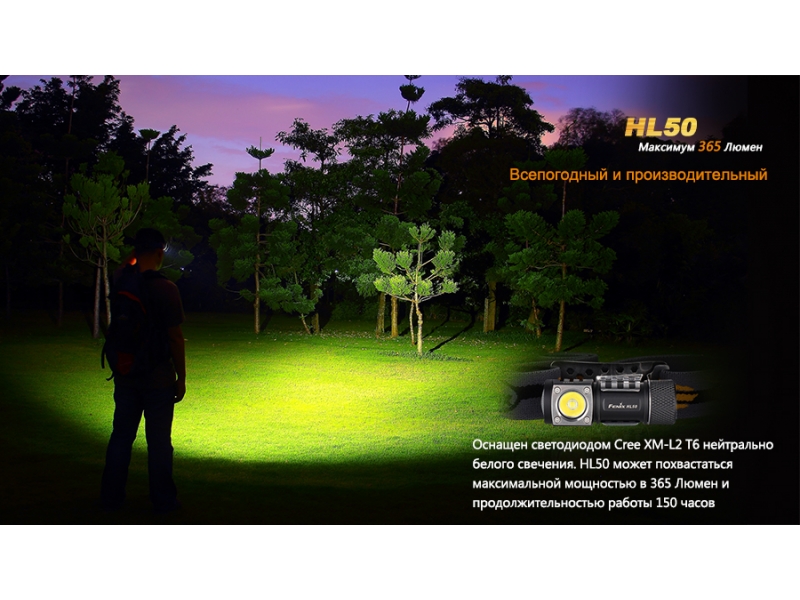 Налобный фонарь Fenix HL50 Cree XM-L2 (Т6), фото 6