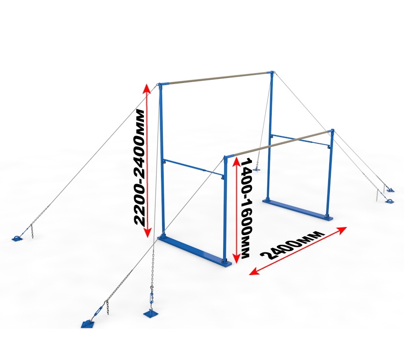 Брусья гимнастические параллельные размеры чертеж картинки