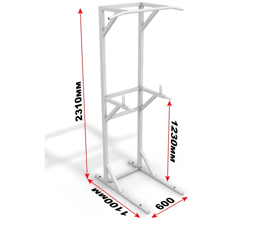 Чертеж турника с брусьями
