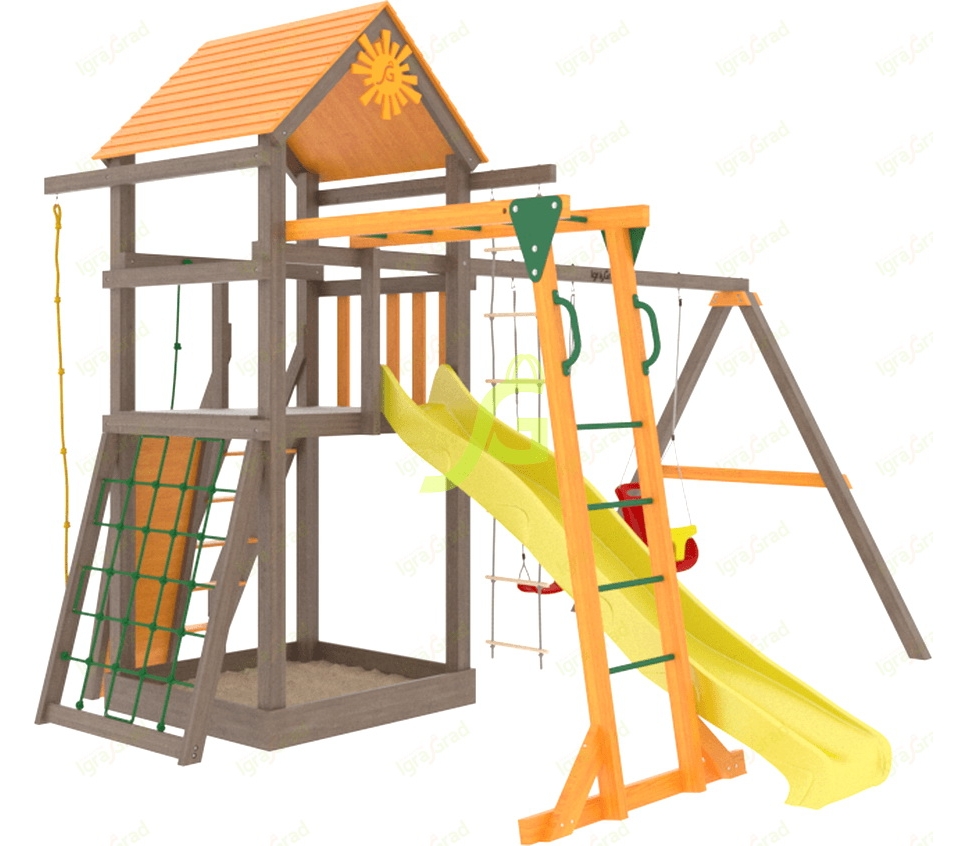 Детская площадка IgraGrad Панда Фани Gride с рукоходом купить по доступной  цене | Детские игровые площадки и другие группы товаров в интернет-магазине  Air-Gym.ru
