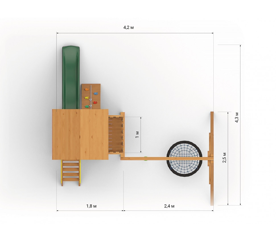 Детская игровая площадка Антошка с гнездом (без покраски) купить по  доступной цене | Детские игровые площадки и другие группы товаров в  интернет-магазине Air-Gym.ru