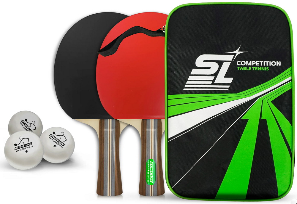Набор для настольного тенниса START LINE Competition 2 ракетки 2*, 3 мяча 1*