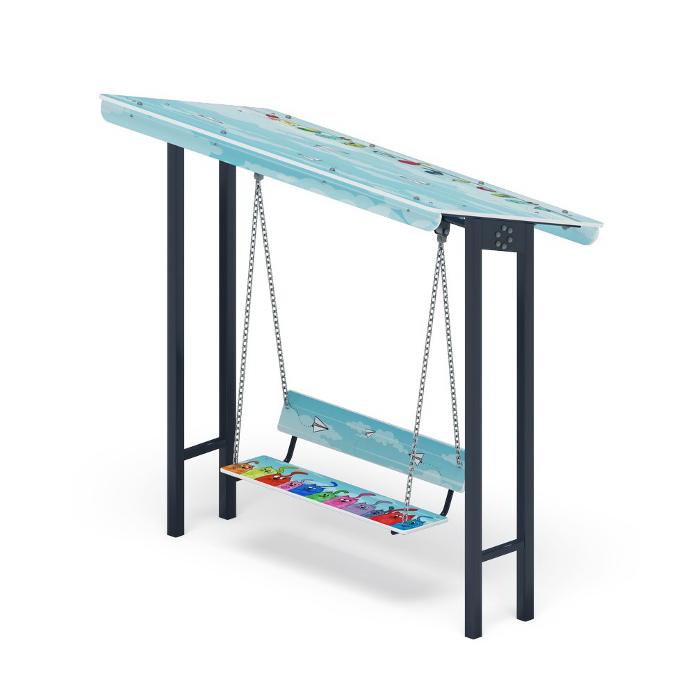 Качели-диван с навесом (Коты) МФ 43.01.02-01