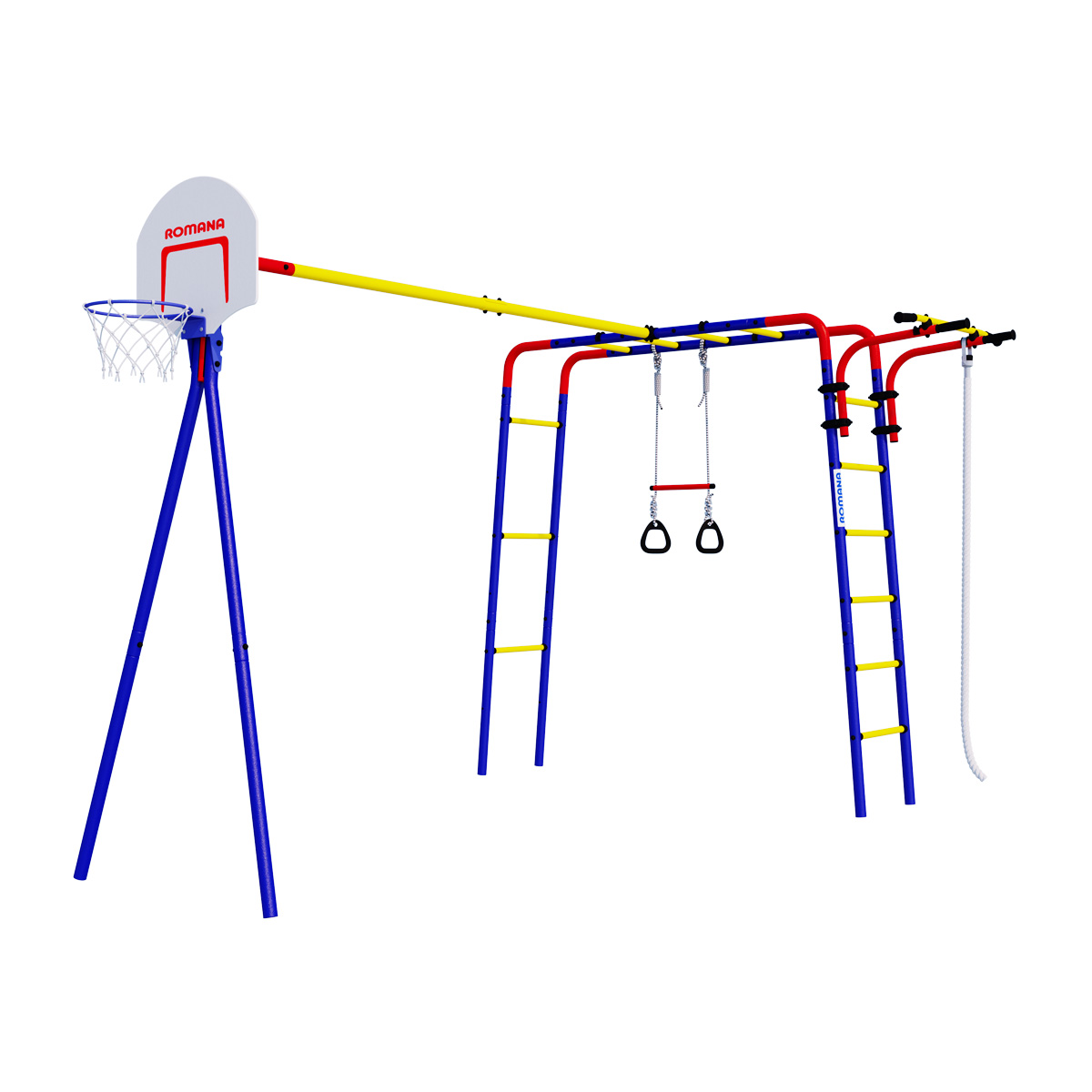 Спортивно-игровой комплекс ROMANA Акробат R.103.19.04 (+ Качели цепные 1.Д-26.02 + Качели цепные 1.Д-26.02)