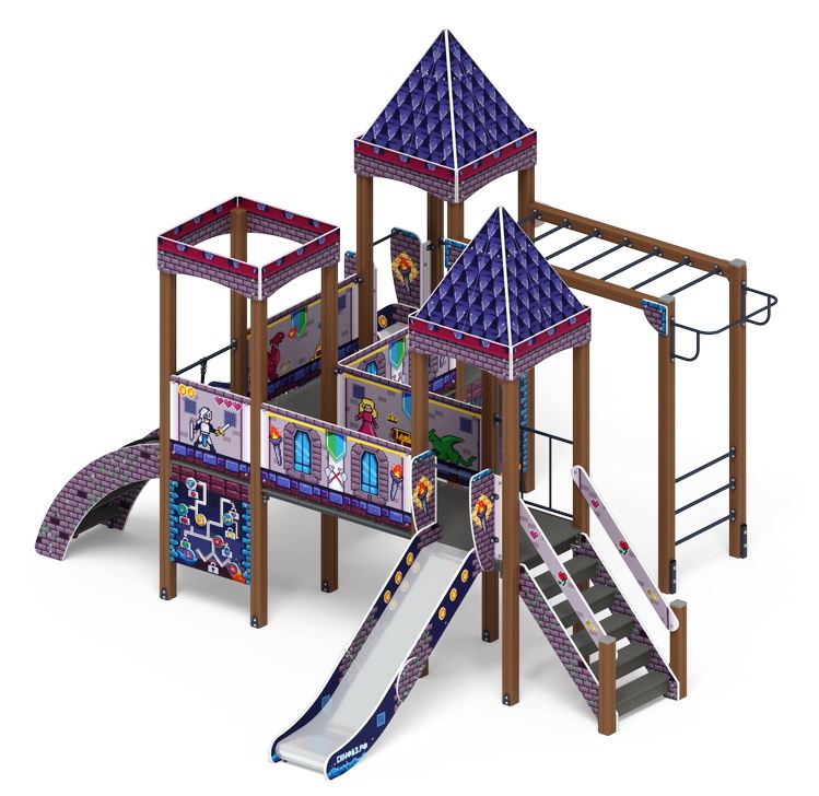 ЗАМОК детский игровой комплекс ДИК 2.18.02-03 (H=1200)
