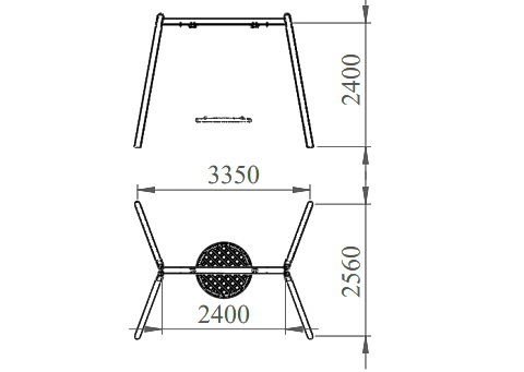 Качели детские с гнездом Air Gym YK89G
