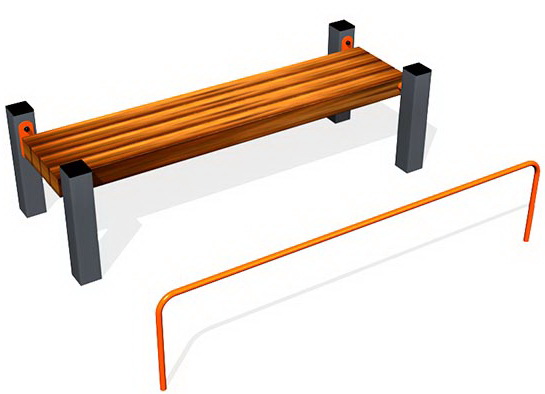 Скамья для пресса ZION с упором ВБ-200Б (ВБ018)