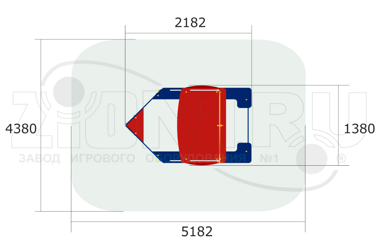 Детская песочница-макет ZION Кораблик (П011)
