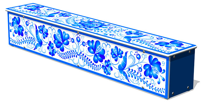 Ящик-скамья ZION для теневых навесов Гжель