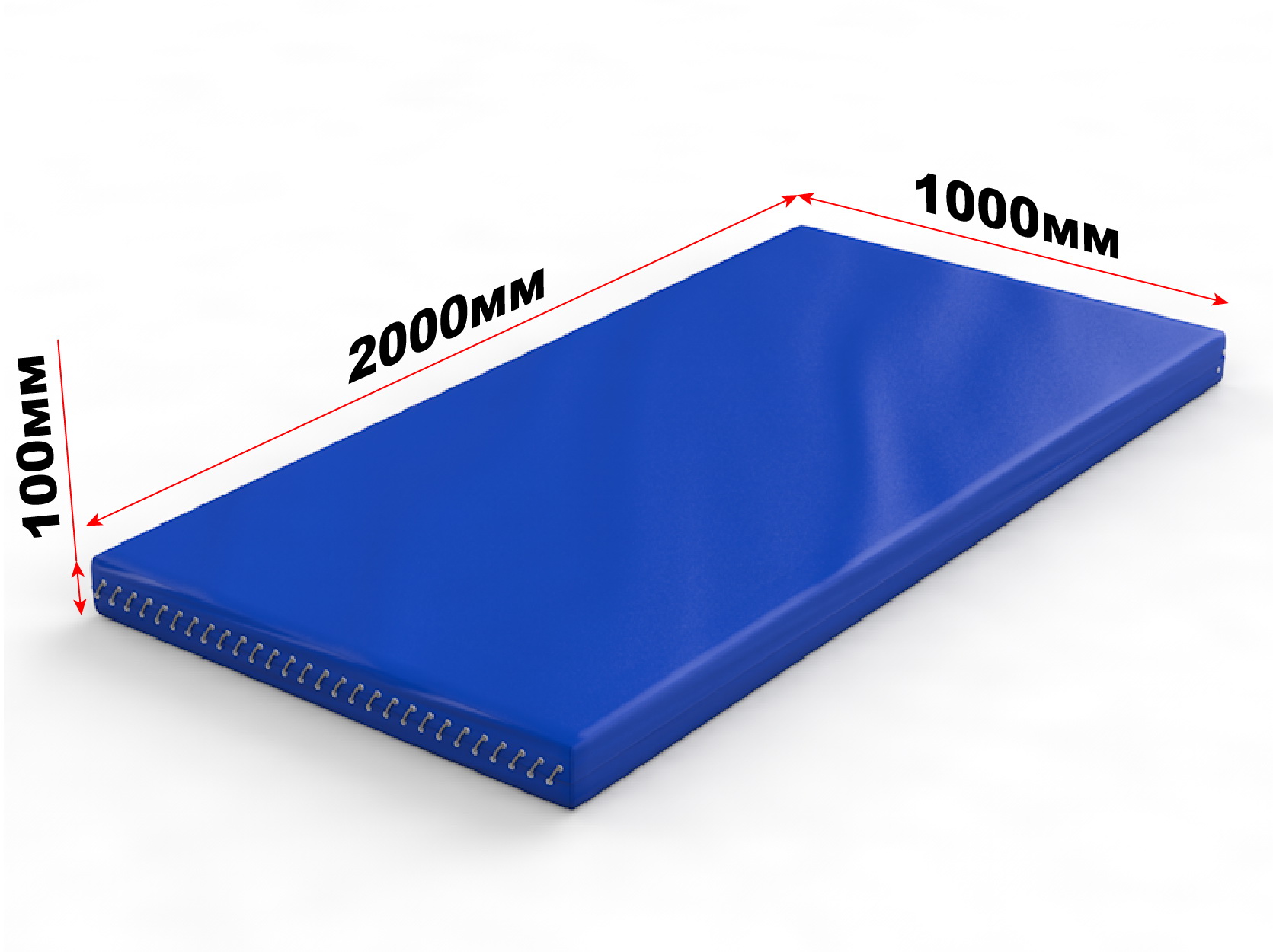 Мат гимнастический на шнуровке 2х1х0,1 м