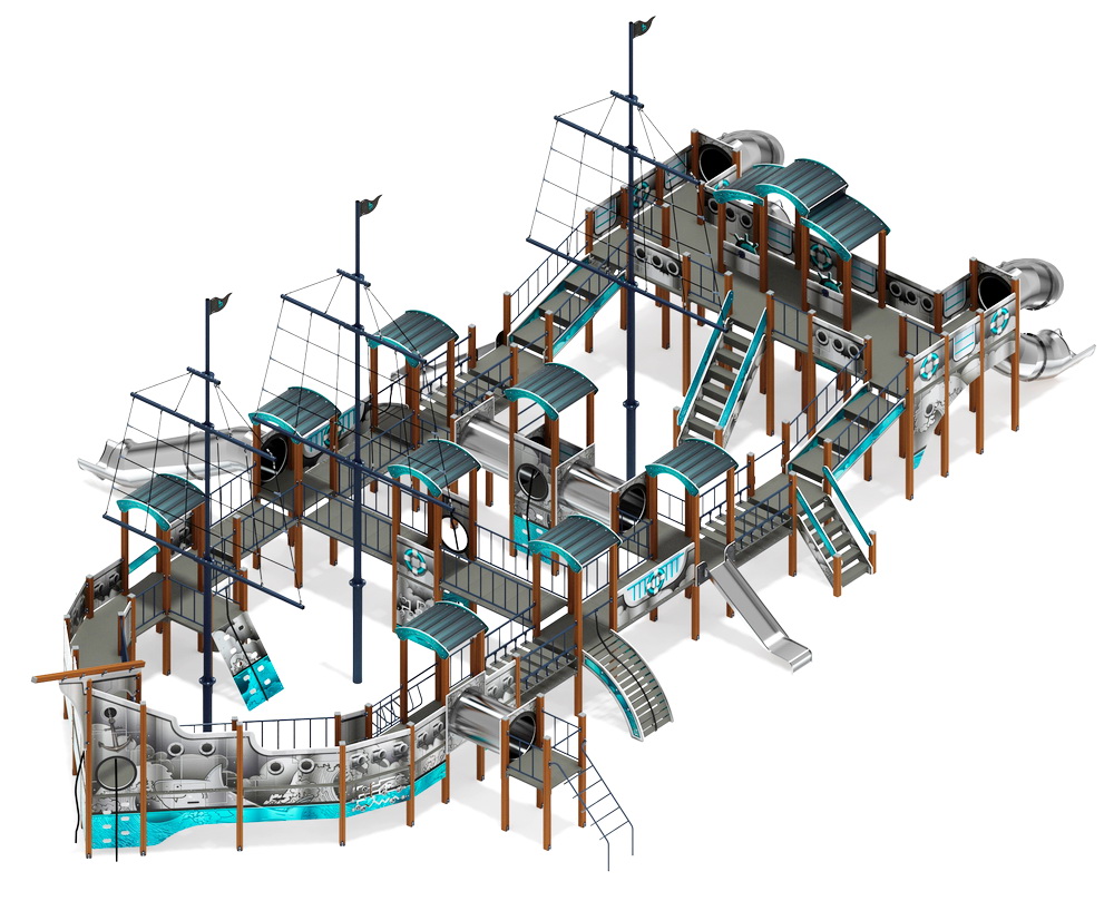 БАРКЕНТИНА детский игровой комплекс ДИК 2.03.3.06-22 (Н=1200, Н=1500, Н=2000)