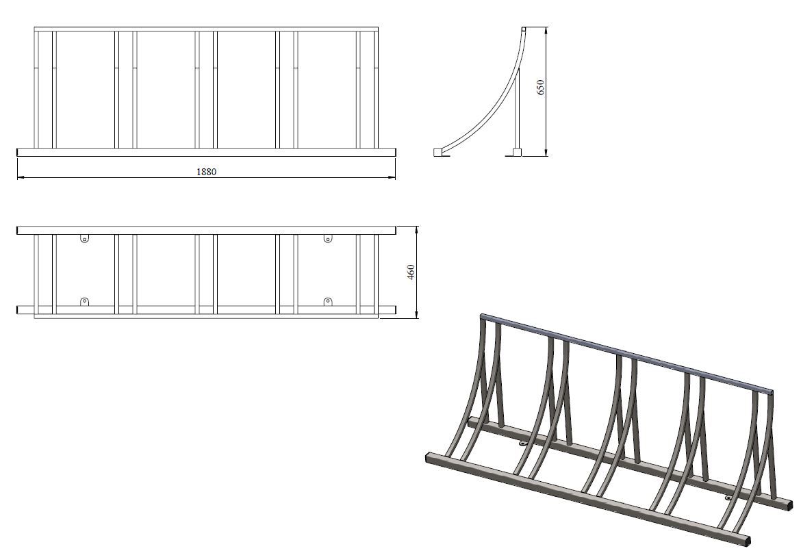 Велопарковка Альфа ВП17