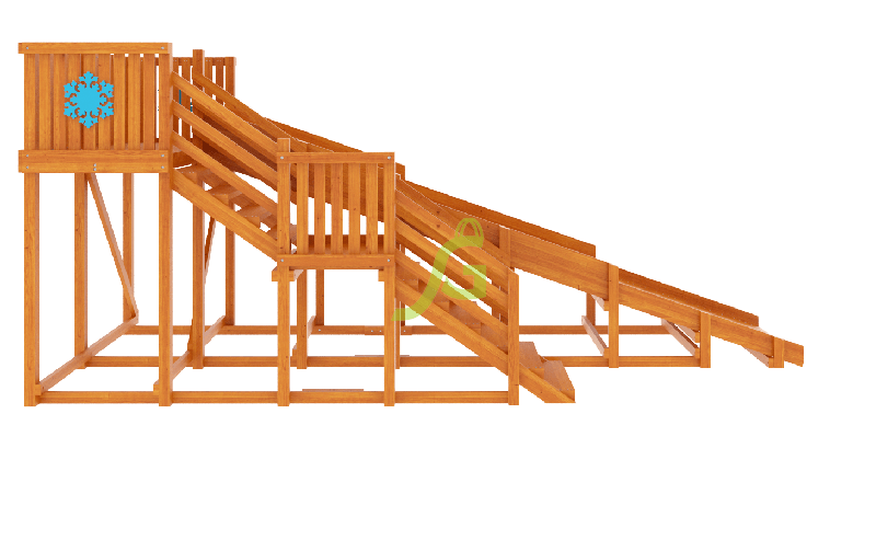 Зимняя деревянная горка Snow Fox, скат 5,9 м