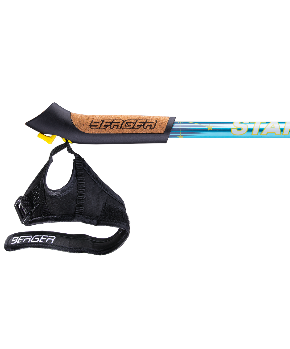 Палки для скандинавской ходьбы Starfall, 77-135 см, 2-секционные, синий/серый/жёлтый