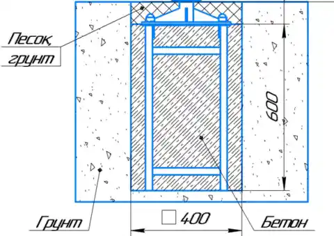 Каркас фундамента для карусели ФК-03