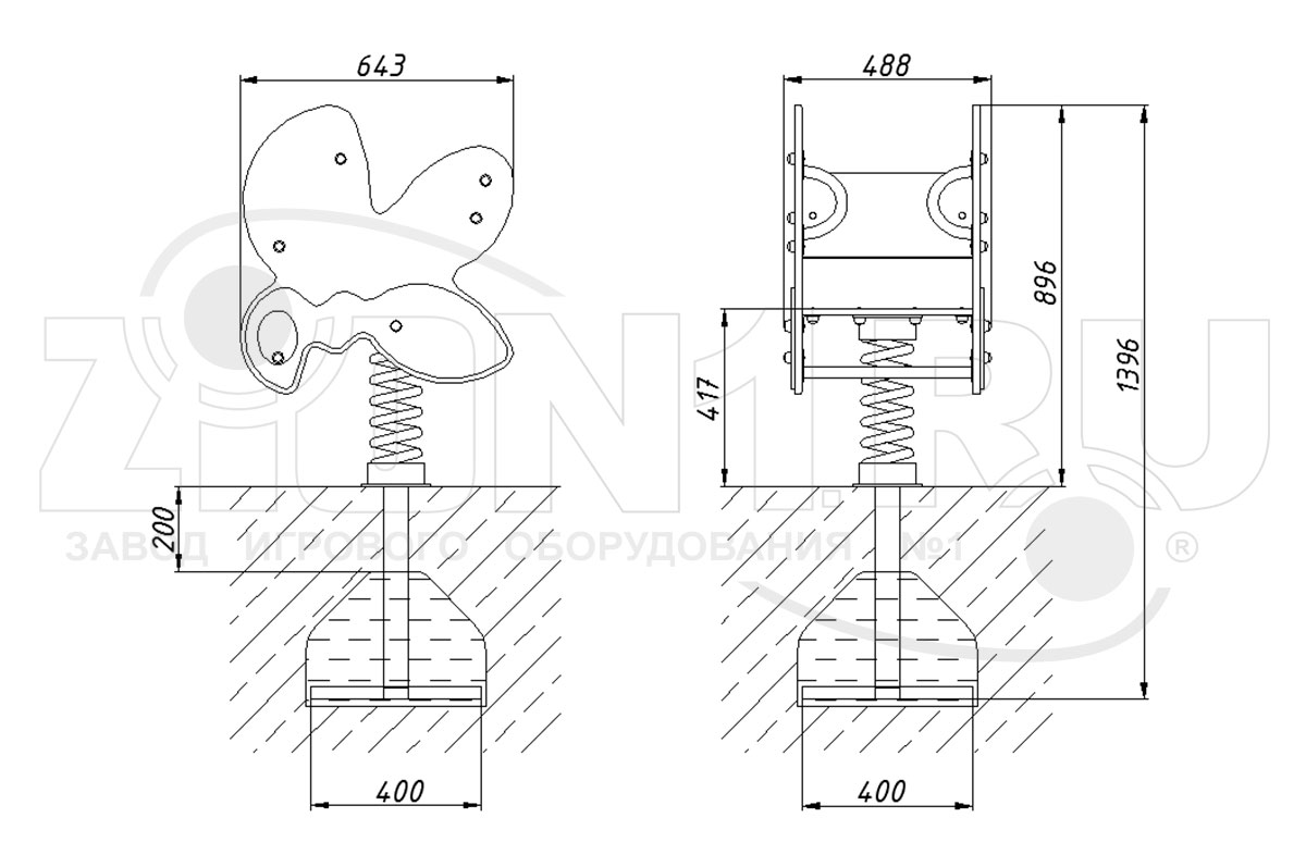 Качалка на пружине ZION Пчелка (КЧ047)