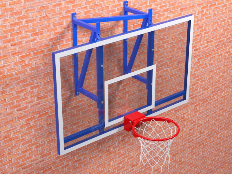 Ферма с игровым щитом из оргстекла 10 мм с регулировкой высоты и массовым кольцом (01.2008)