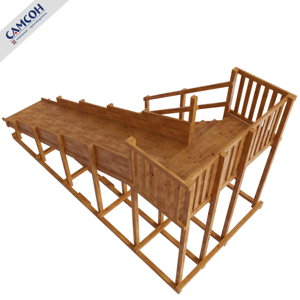 Детская зимняя горка НОРИЛЬСК Самсон