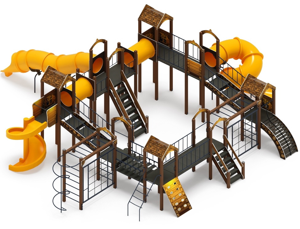 ОСТРОВ ДЕТСТВА (Эко) детский игровой комплекс ДИК 2.01.8.02-32 (Н=2000, Н=2000, Н=2000)