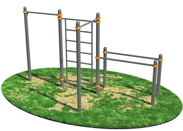 Два турника, брусья, шведская стенка СВС-29