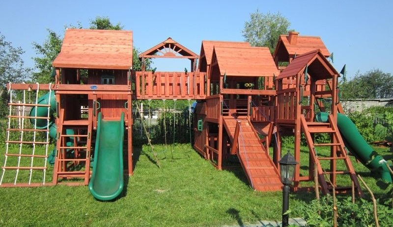 Детская деревянная игровая площадка МЕТРОПОЛИС