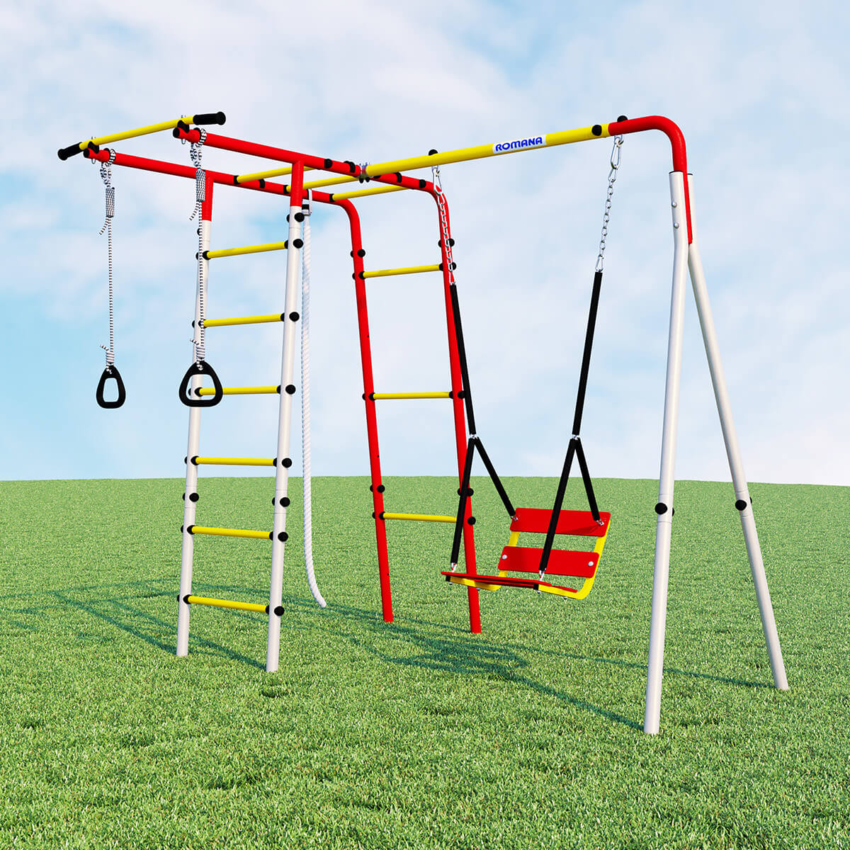 Детский спортивный комплекс для дачи ЛЕСНАЯ ПОЛЯНА-3 Romana 103.26.05 (цепные качели)