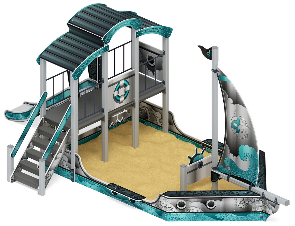 ПАРУСНИК детский игровой комплекс ДИК 2.03.3.01-05 (H=1200)