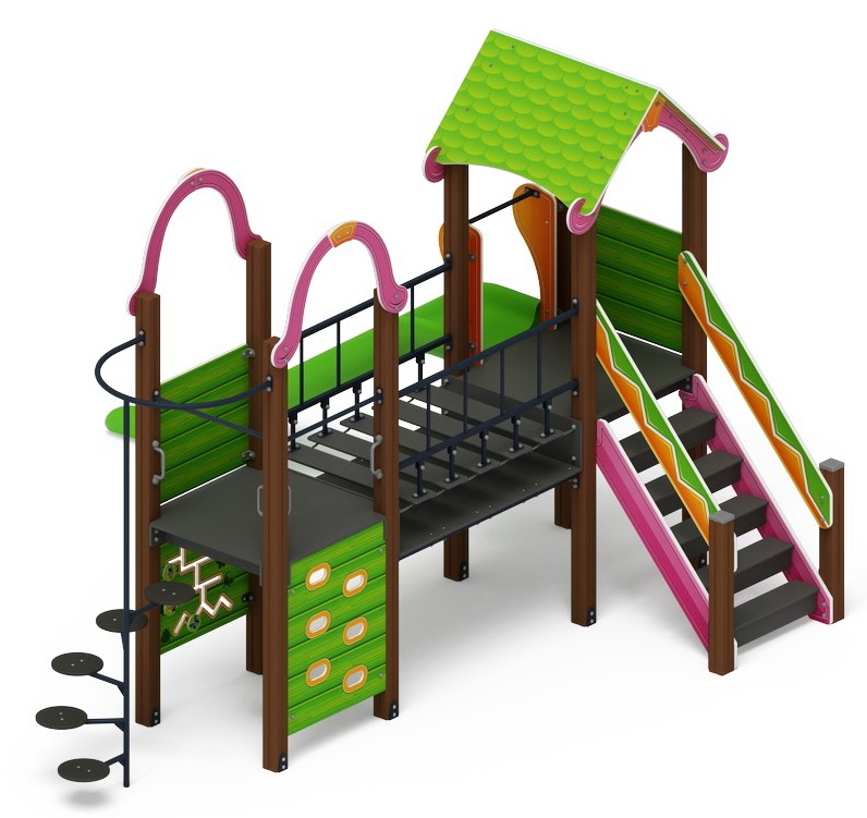 ЛУКОМОРЬЕ детский игровой комплекс ДИК 2.25.10-01 (H=1200)