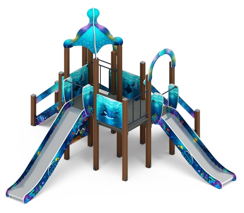 МОРСКОЙ детский игровой комплекс ДИК 2.17.04-01 (H=900, H=1200, H=1500)