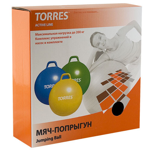 Мяч-попрыгун с ручкой Torres 45 см