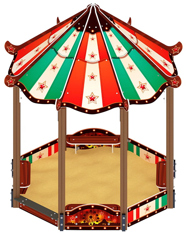 Песочный дворик ПАГОДА КАРНАВАЛ (Шапито) ИО 6.01.02-20