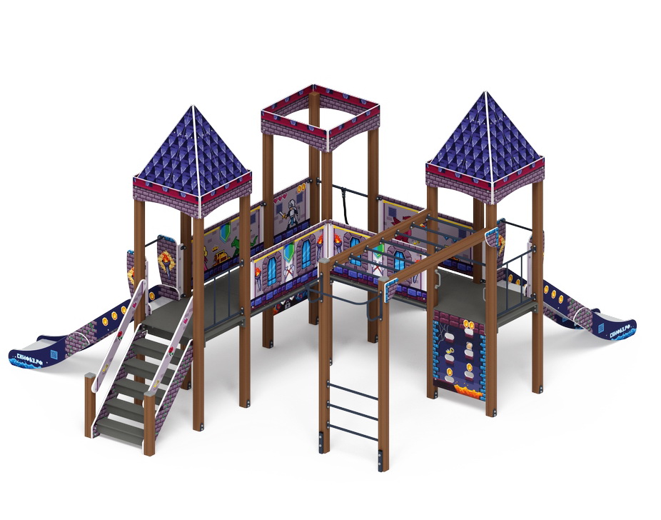 ЗАМОК детский игровой комплекс ДИК 2.18.02-03 (H=1200)