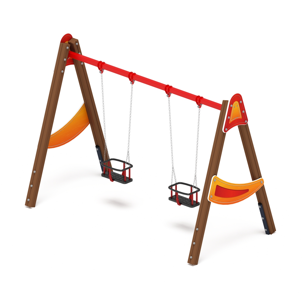 Качели Д2 двойные (Счастливое детство) ИО 12.Д.04.04.01-П