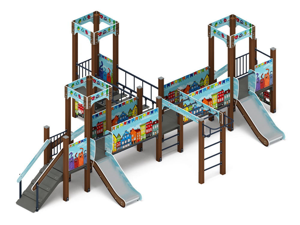 КОРОЛЕВСТВО (коты) детский игровой комплекс ДИК 1.15.05-11 (H=750)