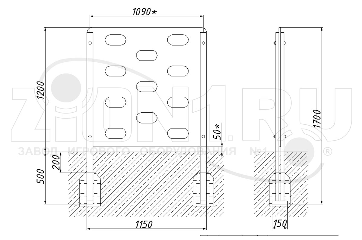 Стенка ZION для перелезания М1 (ЭЛ034)