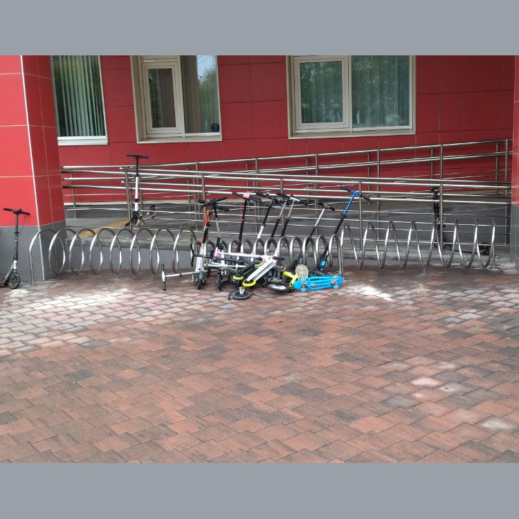 Велопарковка 7-ми местная Air Gym «Спираль» из нержавейки